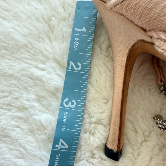 Manolo Blahnik RARE velvet high heels shoes with crystals size 38.5 EU - Picture 12 of 12